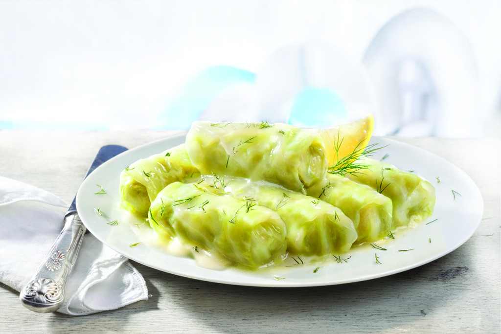 Cabbage Dolmas in Pan